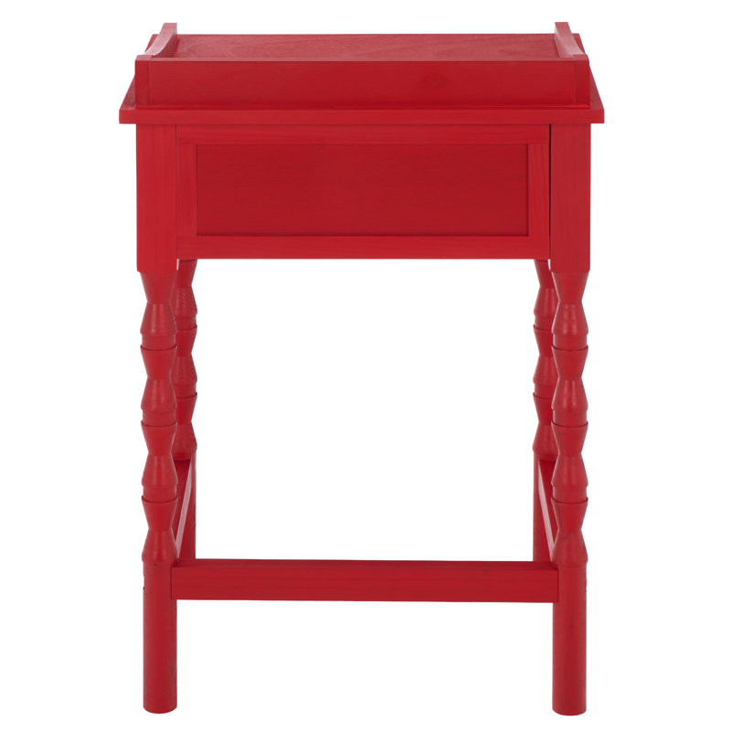 End Table, Bright Red