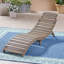 Ensemble de chaises longues pliables en acacia de 72,25 po de longueur Armond-100484455-117045088