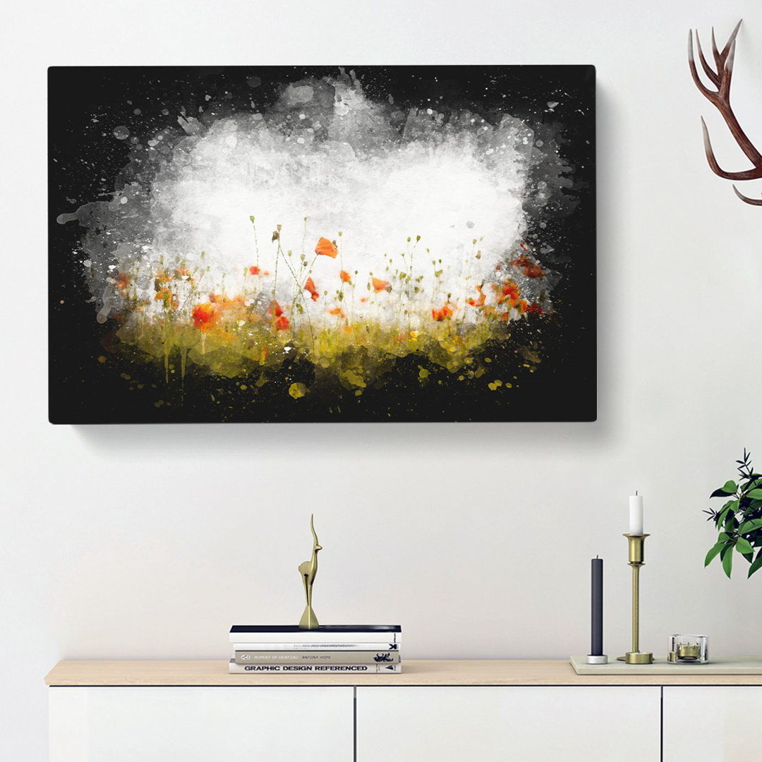 Field Of Poppy Flowers - Wrapped Canvas