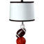 Lampe de table haute en polyrésine 25 po, design multisports, abat-jour en lin blanc