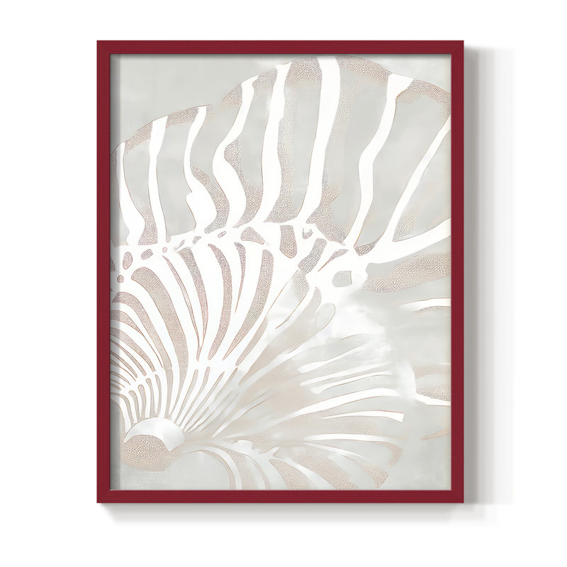 NAUTICAL Series XX, reproduction encadrée - bois massif, H 11 po x l 9 po, Rouge