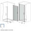 Porte de douche pivotante 28 po x 72 po avec demi-cadre en aluminium brossé nickel, verre trempé de 1/4 po de 6 mm, emballage antichoc, poignée en acier inoxydable tendance pour salle de bain fonctionnelle