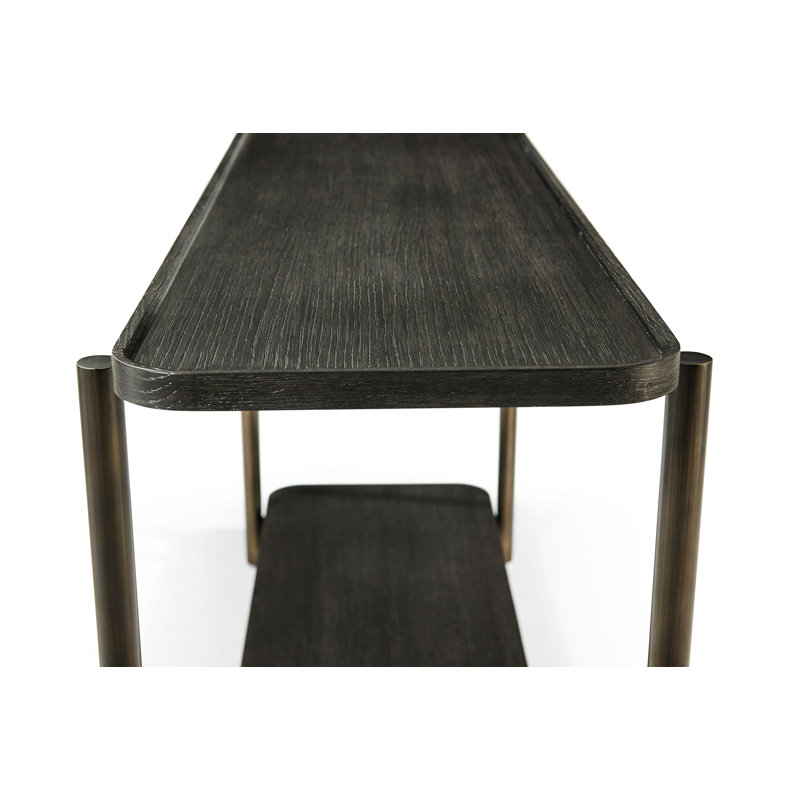 Repose 60'' W Solid Wood Console Table, Charcoal Oak