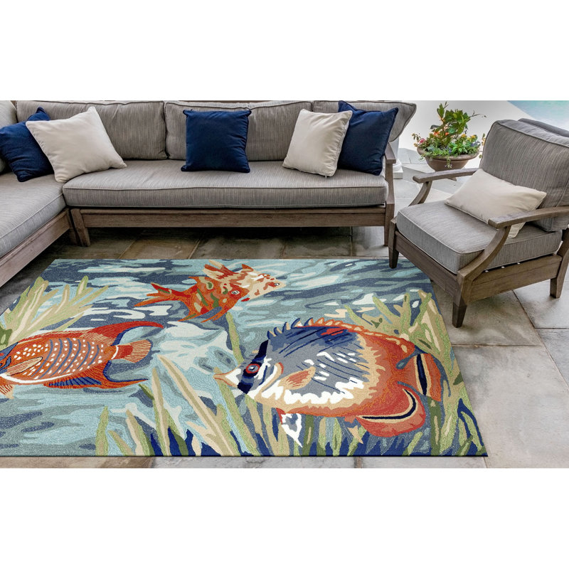Hemsworth Hand Tufted Indoor / Outdoor Rug, Rectangle 5' x 7'6"