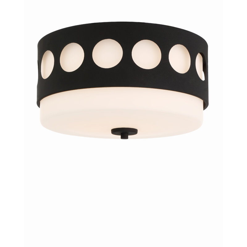 Plafonnier forgé noir 2 lumières, Forgé noir
