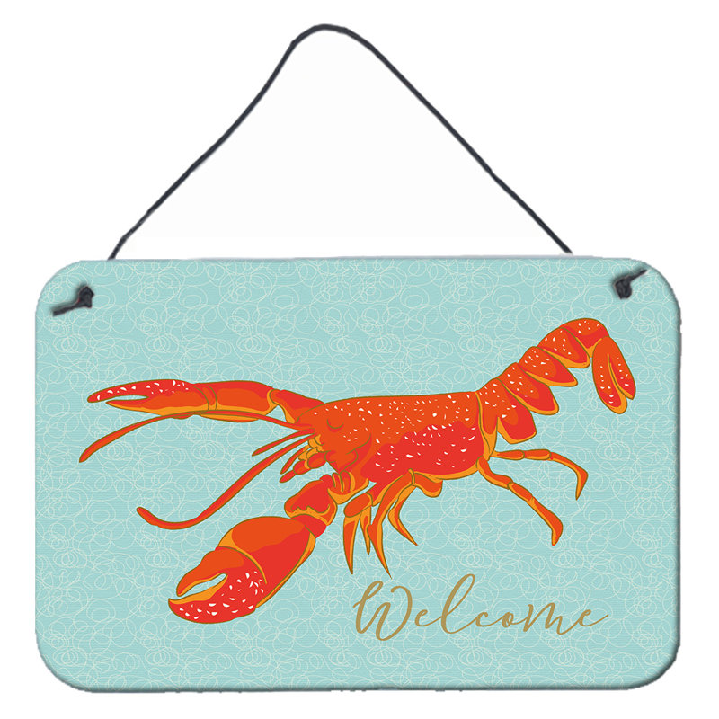 Décoration murale "welcome friends springer épagneul, Bleu clair, Homard, No Dog