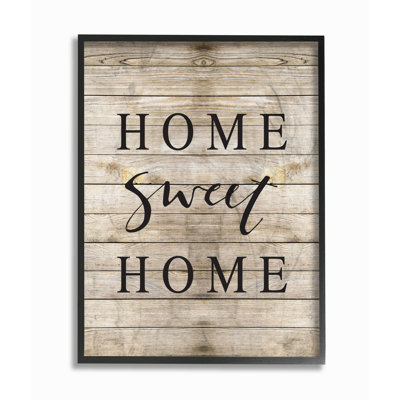 "Home Sweet Home Family Typographie" par Border Bloom - reproduction d'art textuel sur toile