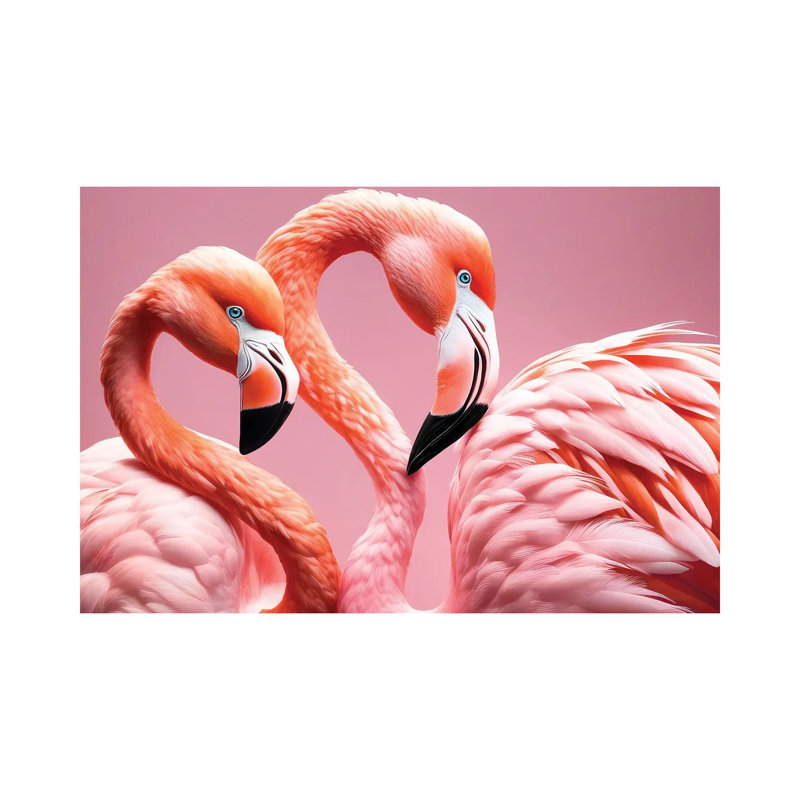 Xtravaganza flamants amoureux - reproduction d'art mural