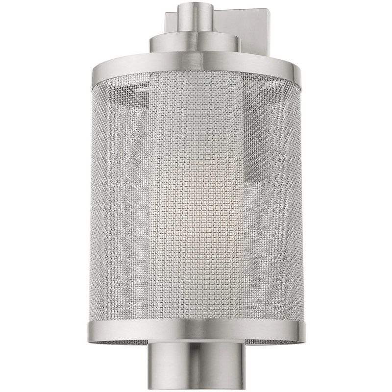 Transparent Lantern Head, Brushed Nickel, 17" H x 9" W x 9" D