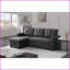 Canapé modulaire en lin avec lit simple escamotable et amp; Chaise de rangement pour le salon | Gris foncé | Lin | Accoudoirs carrés-121324702
