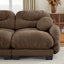 Canapé modulaire confortable en tissu de chenille plissé 4 places-349226426