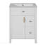 Meuble-lavabo de 24 pouces avec lavabo en céramique, 1 porte à fermeture en douceur, 2 tiroirs à fermeture en douceur et 2 supports de rangement sur la porte-2006540283