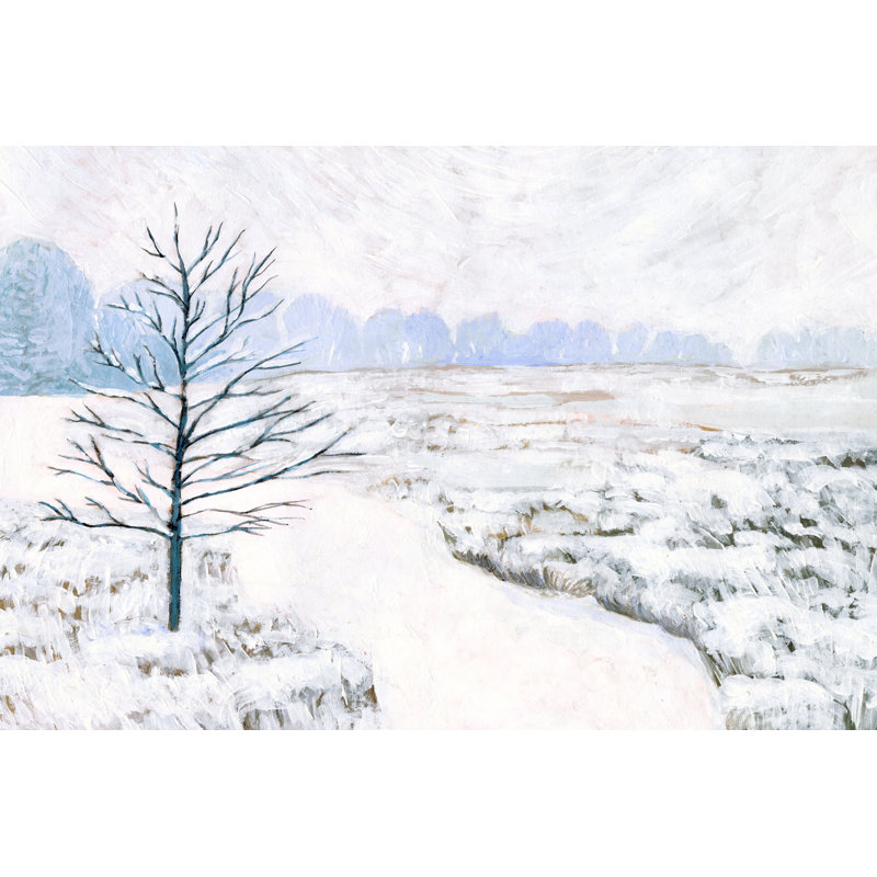 Frozen River Study I 1 Piece Wrapped Canvas Painting, 20cm H x 30cm W