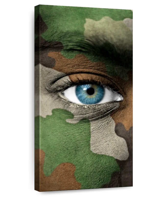 Military Face Camouflage, 42" H x 21" W