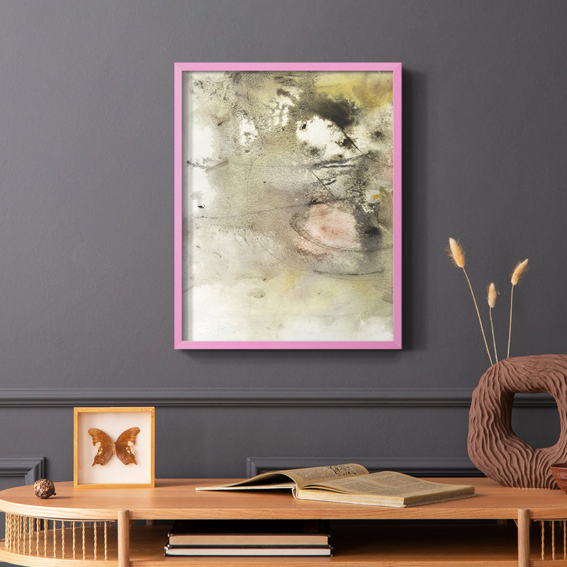 «Soft Inspiration I», reproduction encadrée - bois massif, H 28 po x l 22 po, Cadre simple noir