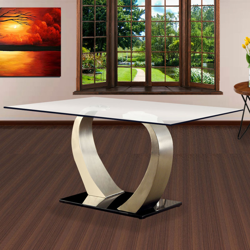Wacker Glass Top Dining Table