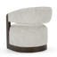 Fauteuil demi-tonneau pivotant rembourré James