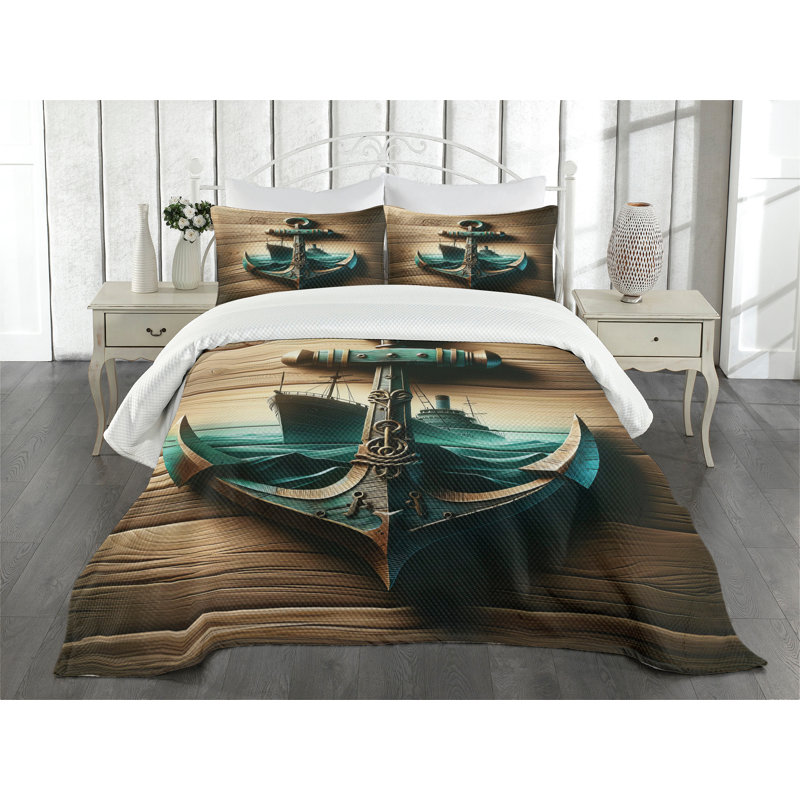 Polyester Coverlet, Queen Coverlet / Bedspread + 2 Standard Shams