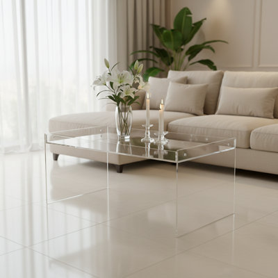 Table basse en acrylique 31,5 po Modern