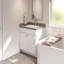 Meuble-lavabo sans comptoir, à assembler soi-même, 53 cm (P) x 69 cm (L) x 88 cm (H), blanc