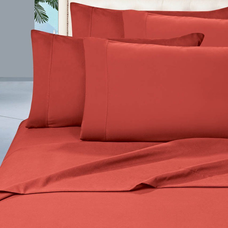 Elegant Comfort Luxurious 1500 Premium Hotel Quality Microfiber Three Line Embroidered Softest Bed Sheet Set, Wrinkle and Fade Resistant