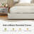 Platform Drawer Storage Bed with Wingback Headboard-1444468020