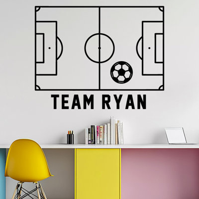 Personalized Soccer Wall Sticker – Custom Name Vinyl Decal For Kids Room, Sport Theme Wall Art, Easy To Apply & Remove - Soccer Player Stickers DS-05