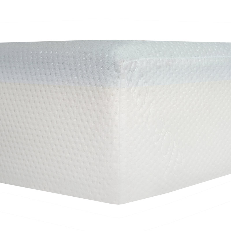 Matelas en mousse viscoélastique imprégnée de gel pleine grandeur, 6 po dans une boîte, blanc, 6.11", Lit double