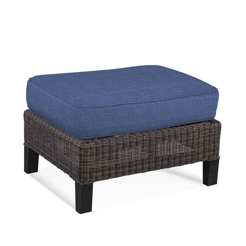 Repose-pieds avec coussin Tangier, Mélange bleu; 6358-63