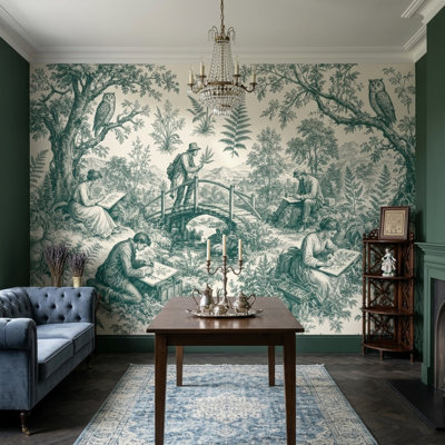 Toile, papier peint, illustration botanique, décoration murale pastorale amovible