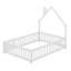 Lit avec clôture et porte, tête de lit en forme de maison-110601324-110601325