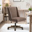 Chaise de bureau pivotante en chenille Mellins-2059433330