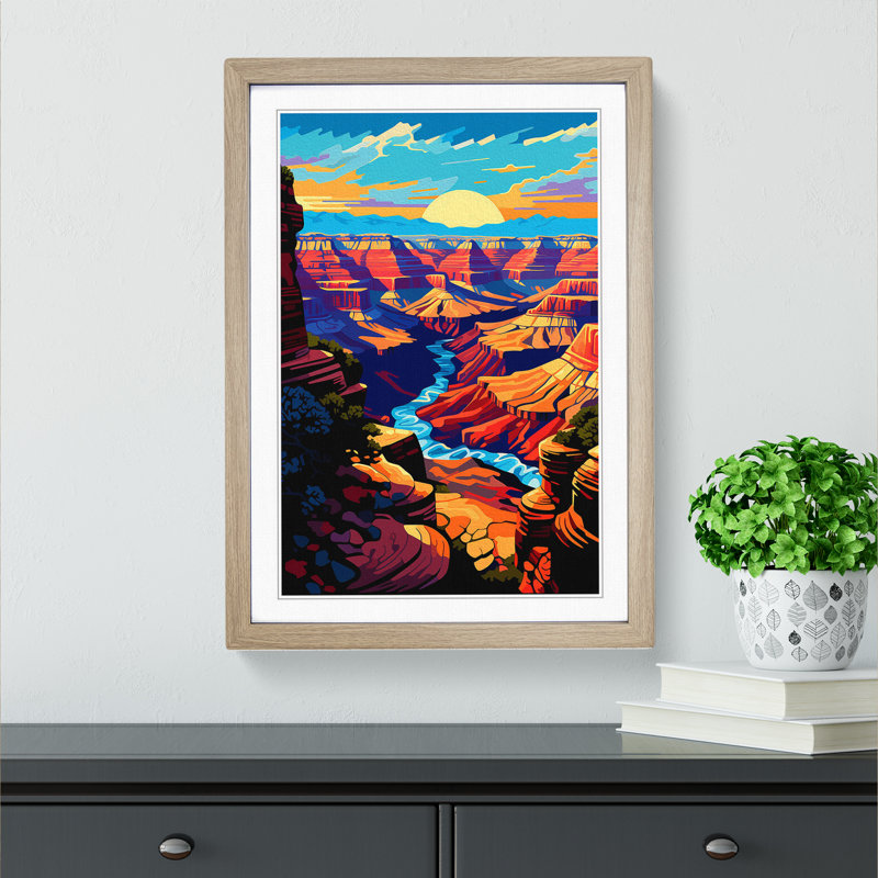 Grand Canyon Pop - Single Picture Frame Print on Wood