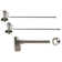 Pedestal Sink Installation Kit with Flat Trap and 1/4-Turn Lever Angle Stops