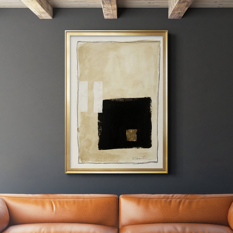 Inner Musing I - impression d'un cadre photo, Encadrement doré, H 42,5 po x l 30,5 po x P 1 po