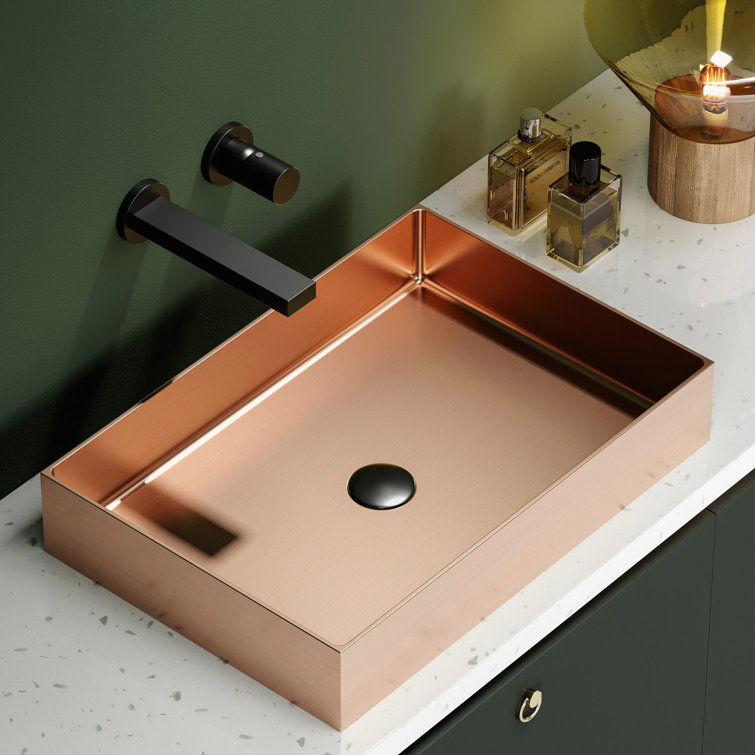 Maestro Bath Grazia 14.9'' Stainless Steel Rectangular Bathroom Sink
