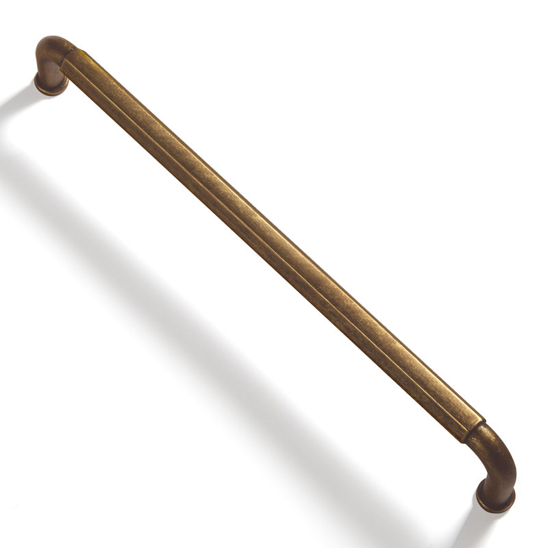 Antique Brass Polished Bar Pull with Mounting Hardware