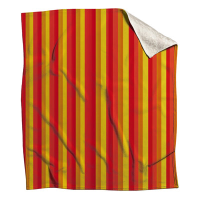 Couvertures à rayures verticales rouges et jaunes