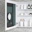 Pharmacie pour salle de bain 24 po x 26 po à miroir biseauté - Porte à ouverture à gauche, rangement spacieux, miroir, bois, charnières silencieuses, ouverture de porte d'armoire 24 po x 26 po, espace de rangement généreux, bois d'ingénierie-1164923631