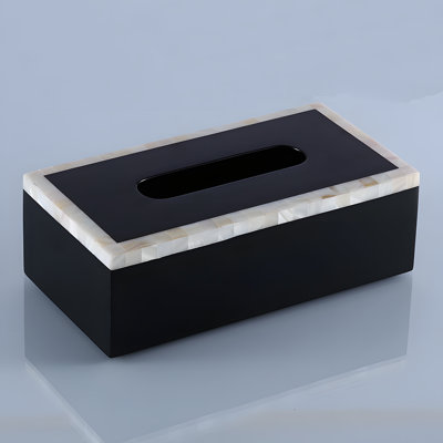 Luxury Chinese Style Wooden Tissue Box Holder For Living Room, Creative Shell Design, Elegant Home Decor