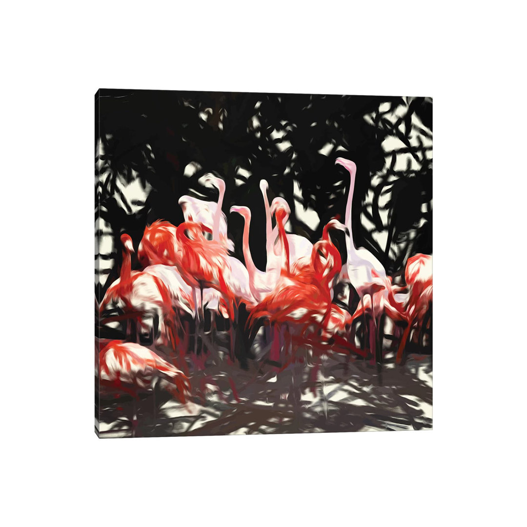 Flamingoes Under The Banyan Tree by 83 Oranges - Wrapped Canvas Gallery-Wrapped Canvas Giclée