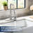 Brushed Nickel Kitchen Faucet With Pull-Down , 4 Spray Modes, Locking Buckle, Scratch Rust- For Rv Bar Sinks, 1.8Gpm Flow, 360 Rotatable Head, Simple Setup Procedure Stainless Steel Faucet, Finish,