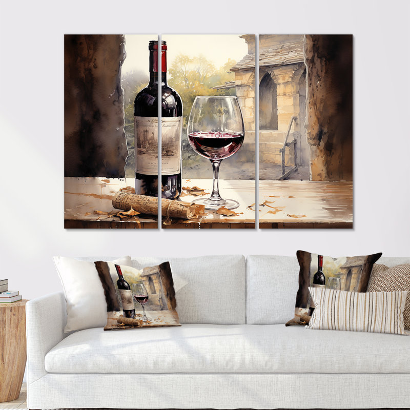 Ports Presence - Ensemble de décoration murale vin, H 40 po x l 60 po