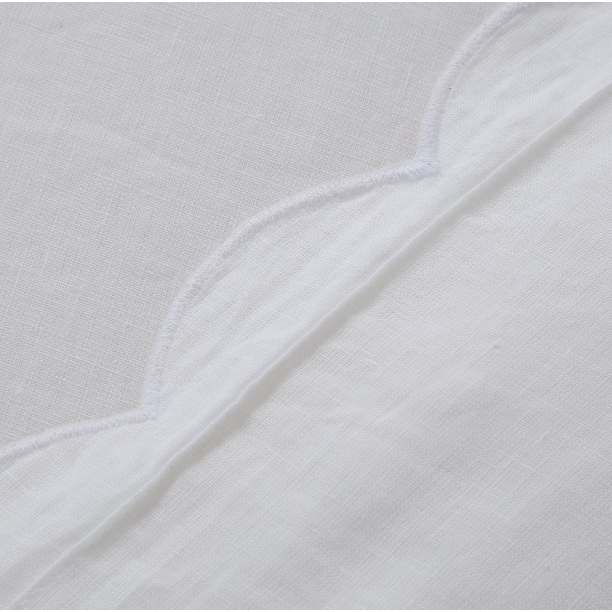 Kelly Linen Sham, King, White