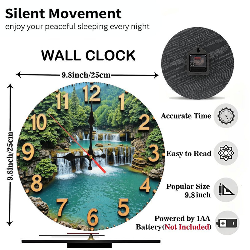 Horloge murale cascade