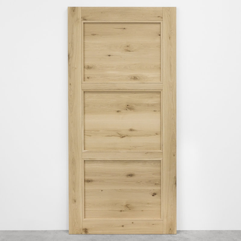 Alondria Oak with Rattan Barn Door, Unfinished