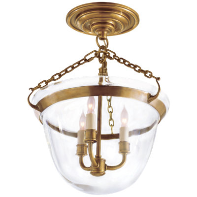 Chapman & Myers Country Semi-Flush Bell Jar Lantern