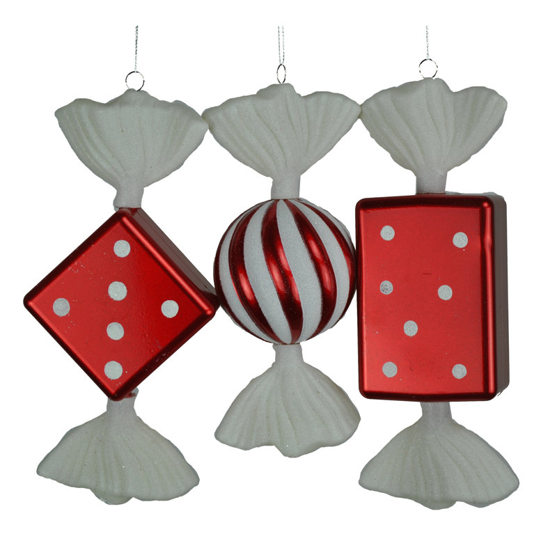 Ensemble d'ornement 3 pièces, Rouge