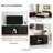 57.9" Sideboard With 3 Drawers, Adjustable Shelf-1620589361