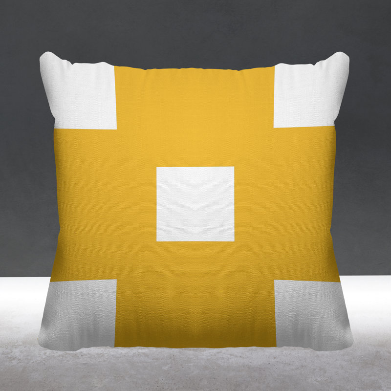 Housse et insert de coussin extérieur Luella, Jaune, L 18 po x H 18 po